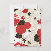 日本の桜ヴィンテージ花柄 サンキューカード (正面)