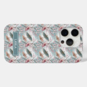 日本の桜傘柄モノグラム Case-Mate iPhoneケース (裏面 (横))