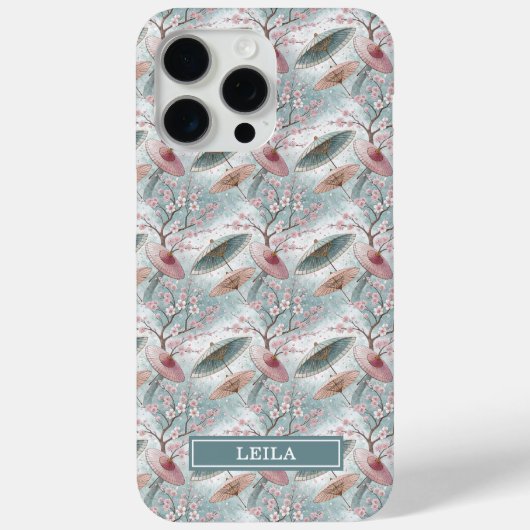 日本の桜傘柄モノグラム Case-Mate iPhoneケース (裏面)