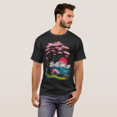 日本の桜園芸者富士山桜 Tシャツ (正面フル)