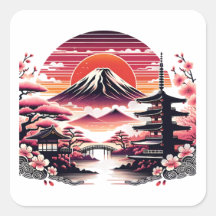 日本の桜園 富士山 桜の花