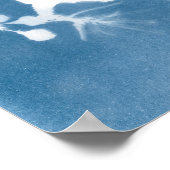 日本の桜 シアノタイプ ヴィンテージスタイル ポスター (角)