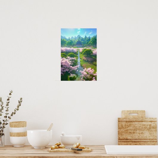 日本の桜 ポスター (キッチン)