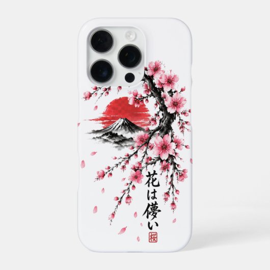 日本の桜 富士山 スマホケース iPhoneケース (裏面)