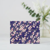 日本の桜、着物、Origami、Chiyogamiの花、 ポストカード (スタンド正面)