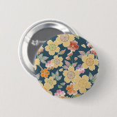 日本の桜、着物、Origami、Chiyogamiの花、 缶バッジ (正面&裏面)