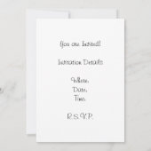 日本の梅園の花開く木 招待状 (裏面)