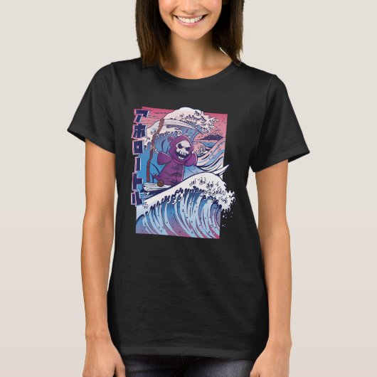日本の気流死神ヴィンテージサーフボード Tシャツ (正面)