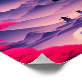 日本の水彩山 ポスター (角)