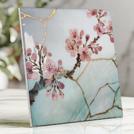 日本の水彩桜キンツギ タイル