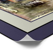 日本の水彩画～「穏やかな水路」～ 1901～1901～ ポスター (角)