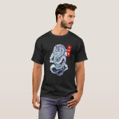 日本の水竜エレメンタル神話の羽根のある爬虫類 Tシャツ (正面フル)