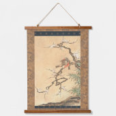 日本の江戸時代の狩野元信 吊り下げ型タペストリー (正面3)