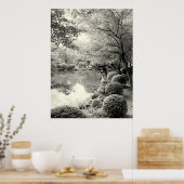 日本の池ガーデン ポスター (キッチン)