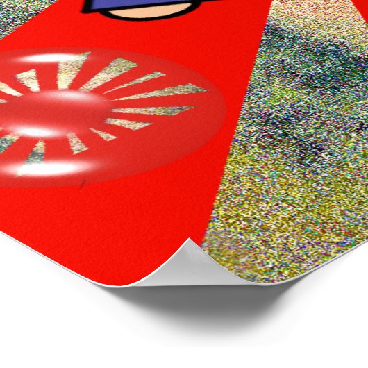 日本の泡 ポスター (角)