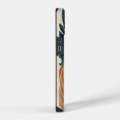 日本の波と竜の鱗のモノグラム iPhoneケース (右側面)