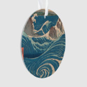 日本の波 鳴門の渦潮 海の芸術作品 オーナメント (正面)