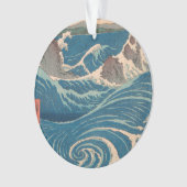 日本の波 鳴門の渦潮 海の芸術作品 オーナメント (正面)