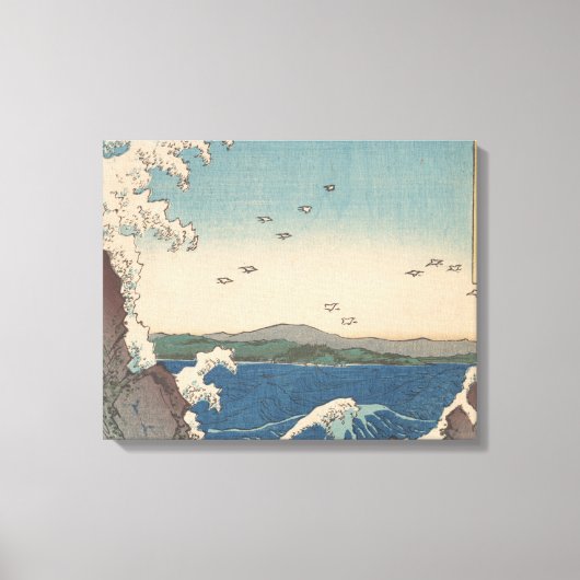 日本の波 鳴門の渦潮 海の芸術作品 キャンバスプリント (正面)