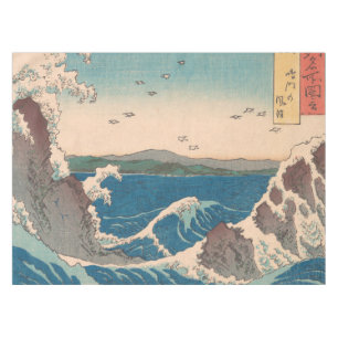 日本の波 鳴門の渦潮 海の芸術作品 テーブルクロス