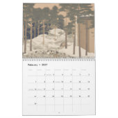 日本の浮世絵伝統的絵画の カレンダー (2月 2027)
