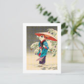 日本の浮世絵 シーズンポストカード (スタンド正面)