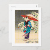 日本の浮世絵 シーズンポストカード (正面/裏面)