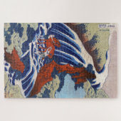 日本の滝浮世絵風景画 ジグソーパズル (横)