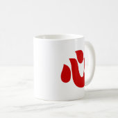 日本の漢字 心 【シン/ココロ】 心 コーヒーマグカップ (正面右)