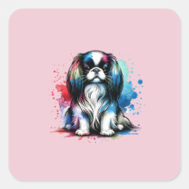 日本の犬 スクエアシール