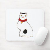 日本の猫の人形，ネコの日本の人形 マウスパッド (マウス)