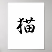 日本の猫の漢字 – Neko ポスター (正面)