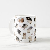 日本の猫、広重、浮世絵 コーヒーマグカップ (正面左)