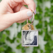 日本の琉球諸島上空の台風チャバ キーホルダー (手)