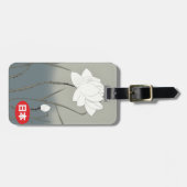日本の白バラ ラゲッジタグ (正面横)