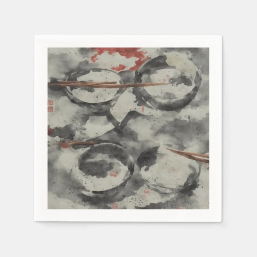 日本の皿 スタンダードカクテルナプキン (正面)