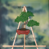 日本の盆栽の結婚歓迎 アクリルサイン (ニュートラル)