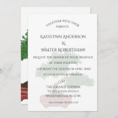 日本の盆栽結婚樹 招待状 (正面/裏面)