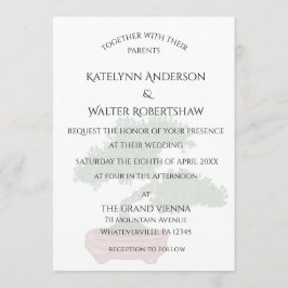 日本の盆栽結婚樹 招待状