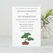 日本の盆栽結婚樹 招待状 (スタンド正面)