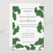 日本の盆栽結婚樹 招待状 (正面/裏面)