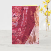 日本の着物結婚の間近 カード (黄色い花)