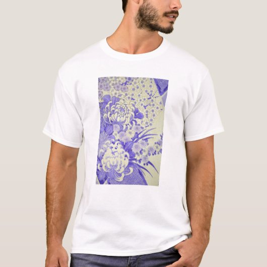 日本の着物織物 Tシャツ (正面)