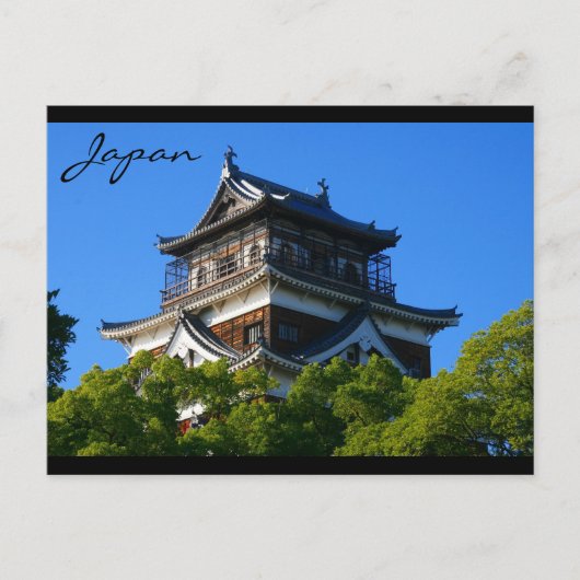 日本の神社上部 ポストカード (正面)