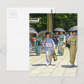 日本の神社祭り ポストカード (正面/裏面)