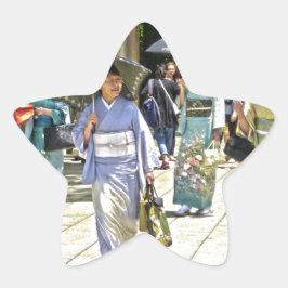 日本の神社祭り 星シール
