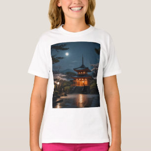 日本の神秘的な夜 Tシャツ