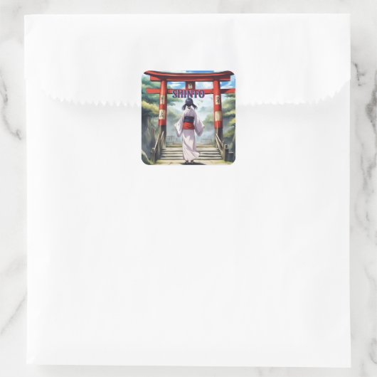 日本の神道 スクエアシール (バッグ)