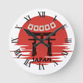 日本の禅アート桜のホームウォール時計 ラウンド壁時計 (正面)