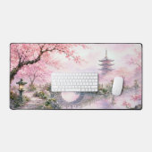 日本の禅ガーデン 桜の平和 デスクマット (キーボード&マウス)